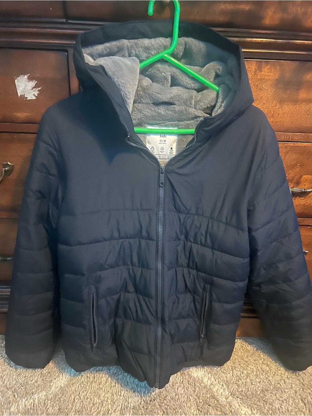 Abercrombie kids plush lined winter coat